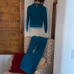 Juicy Couture Vintage Sz M Terry Hoodie Track Suit